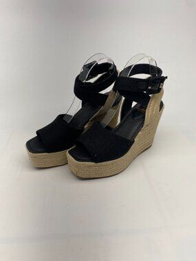 Sam Edelman Women's Vada Black Espadrille Wedge Sandal Sz 8.5